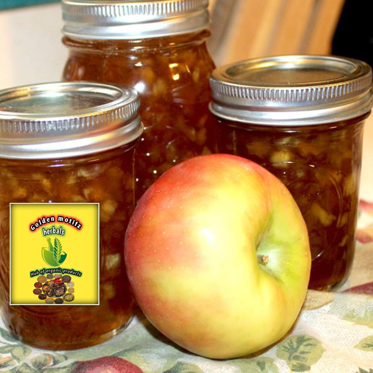 Apple jam with brown sugar organic