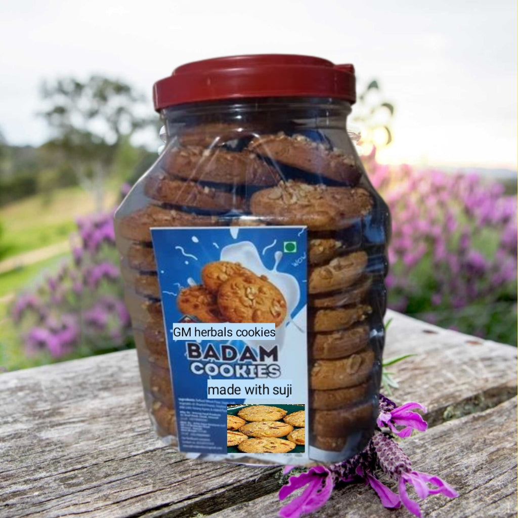 Suji badaam nuts big size 16 cookies sugar level can be customised low or high