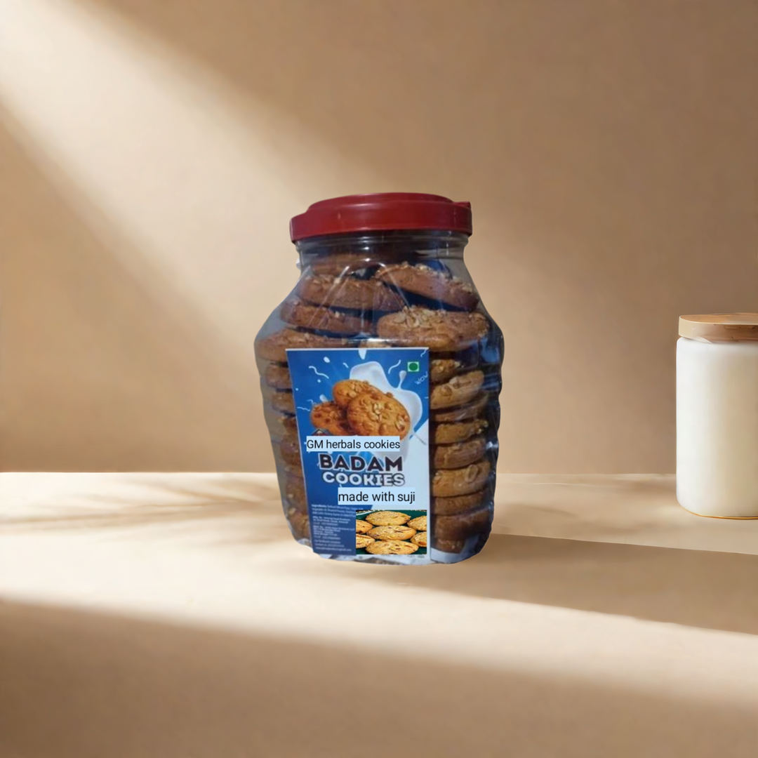 Suji badaam nuts big size 16 cookies sugar level can be customised low or high