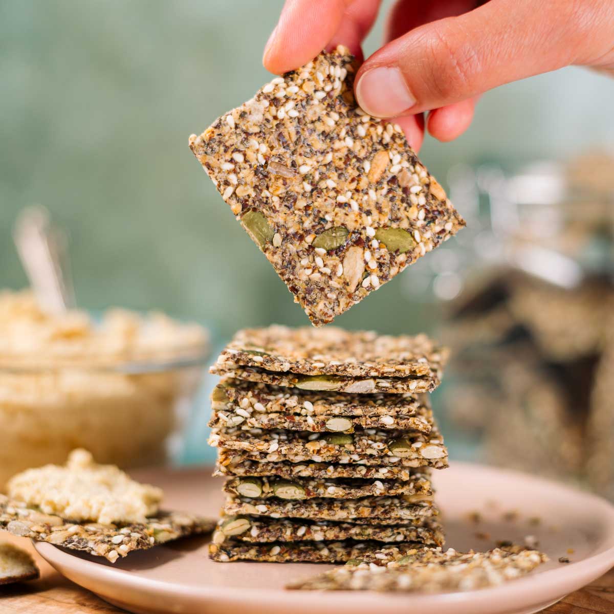 Protein packed seed crackers without sugar